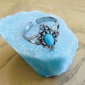 Vintage Sarah Coventry Turquoise Adjustable Ring